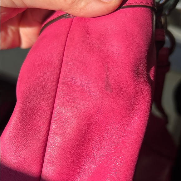 Coach Alexandra Fuchsia Leather Shoulder Bag Boho Resort Holiday Colourful - Picture 4 of 16